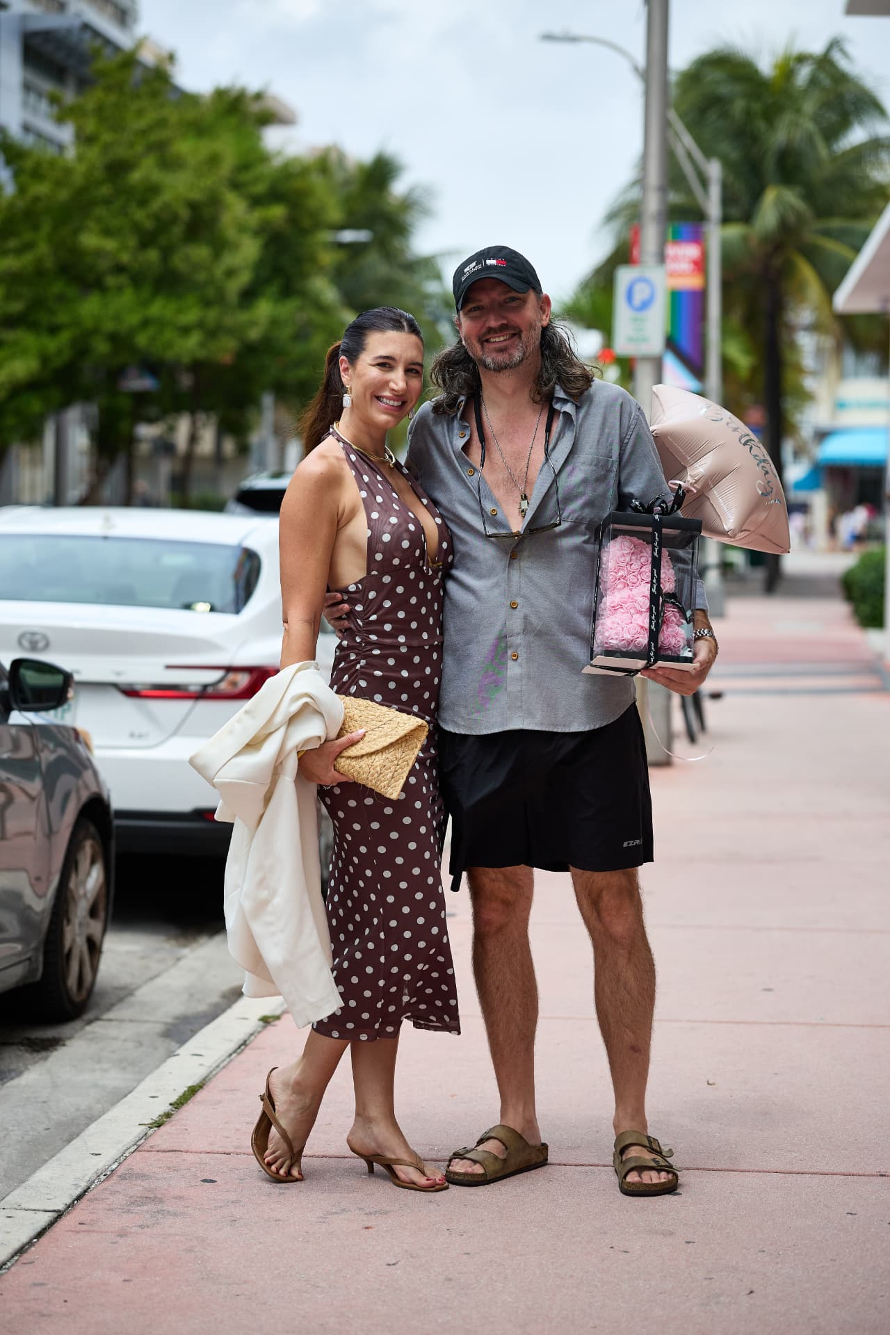 Patrick and Sarah celebrating together in Miami Beach